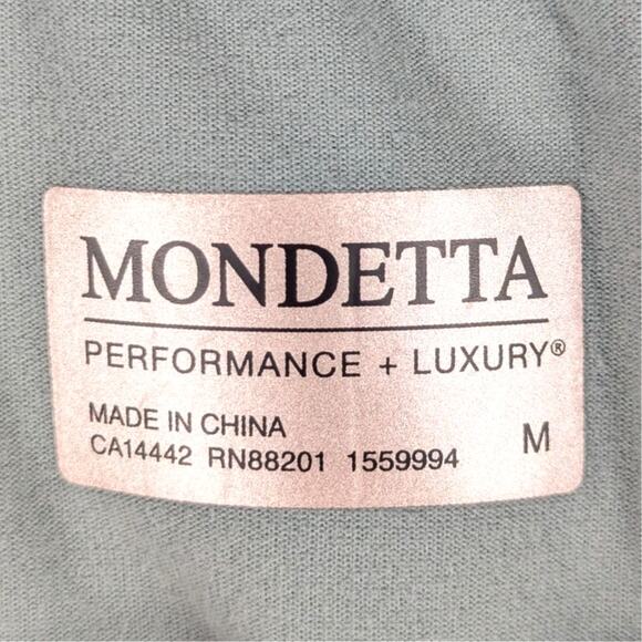Mondetta Performance Luxury M Polygiene Activewear Top Sage Green Stretch Tee - Picture 2 of 4